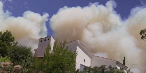 Feuerwand zerstört Südfrankreich