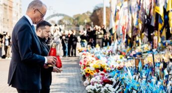 Merz fordert in Kiew von Putin Ende des „sinnlosen Kriegs“